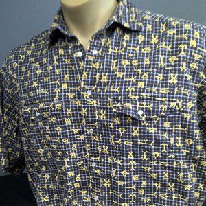 Barn Fly Authentic Design Pearl Snap Short Sleeve Shirt Fishing Men's Large
